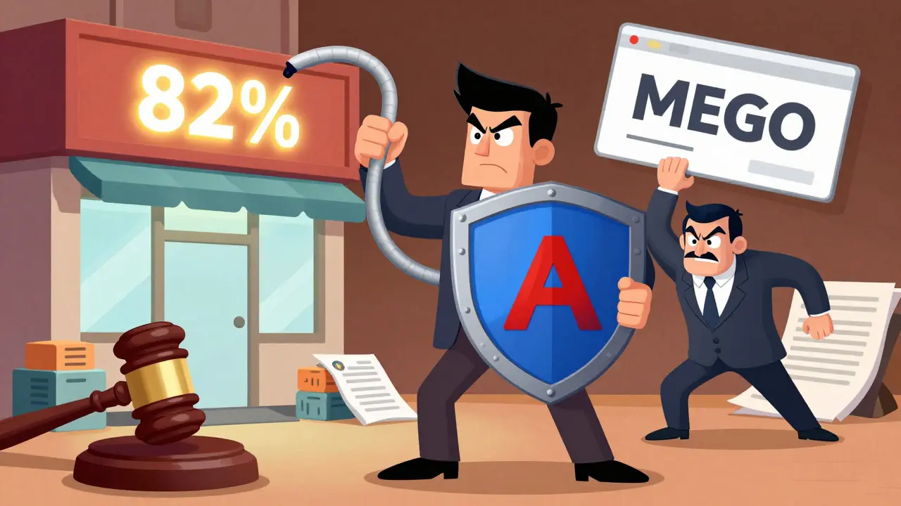 Как защитить товарный знак в суде, если его используют на вывеске и в домене