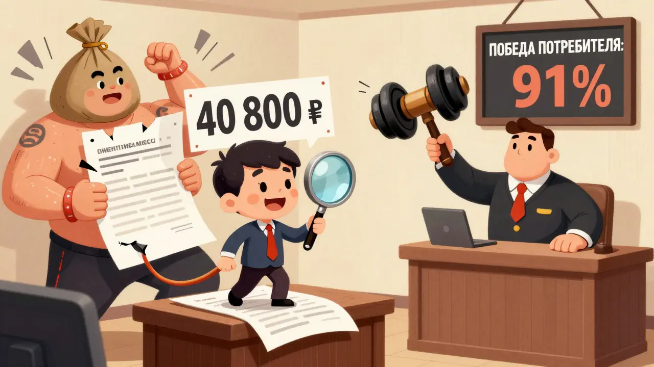 Судья бьёт молотком, клиент стоит на документах, а владелец клуба — в виде мешка с деньгами