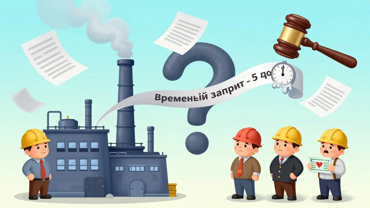 Фабрика с плавающими документами и часами, превращающимися в 90 дней.