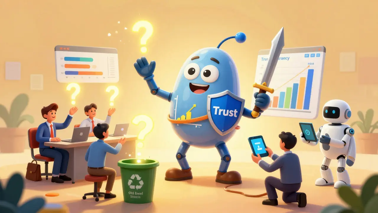 Панель управления превращается в живое существо, защищающее команду, а сотрудники выбрасывают Excel в переработку.