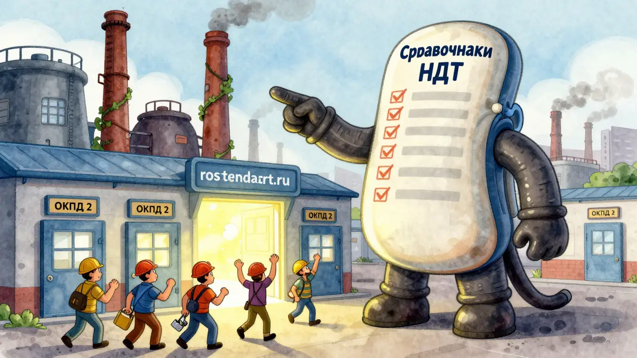 Гигантский чек-лист НДТ указывает на портал Росстандарта, заводы с кодами ОКПД 2 радостно движутся к нему.