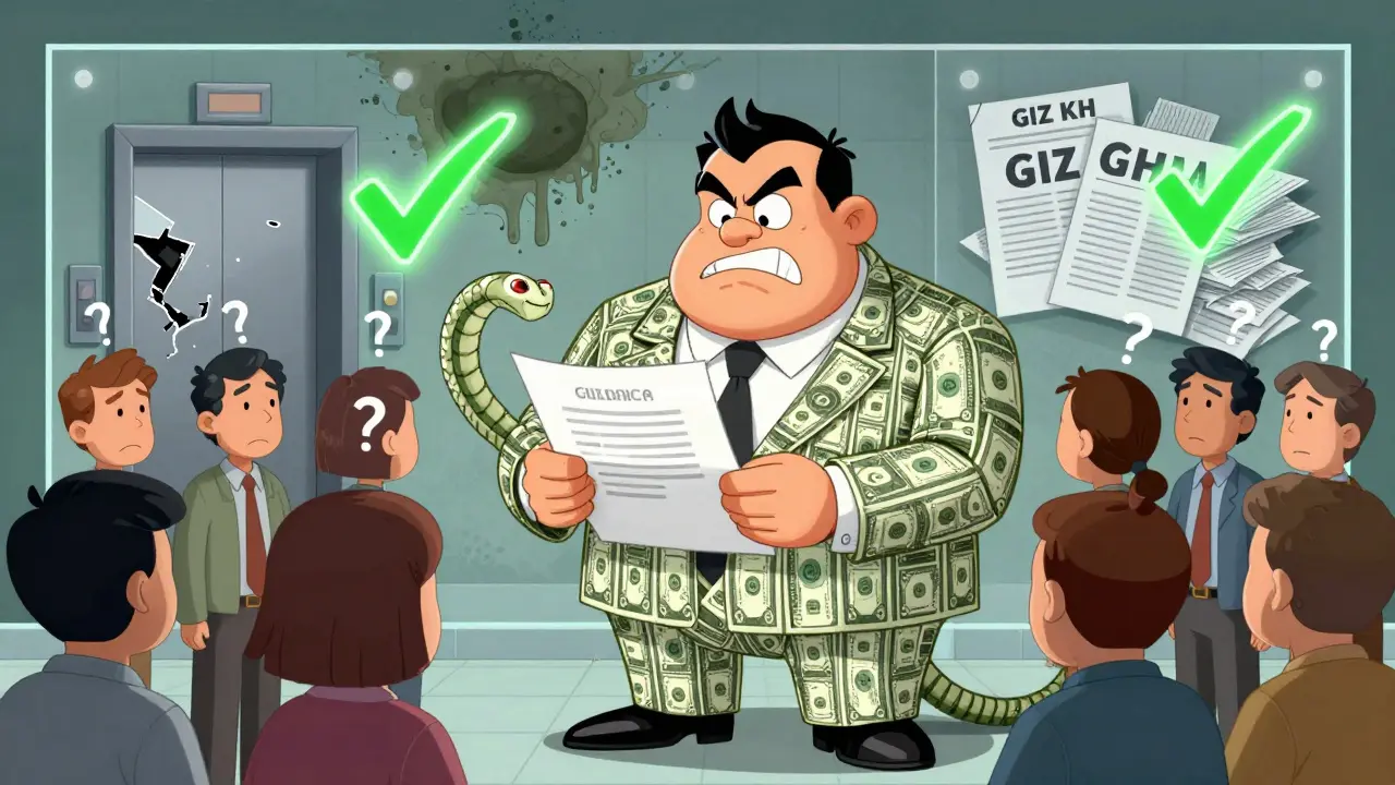 Компания-управляющая пытается навязать договор, пока жильцы видят скрытые проблемы: сломанный лифт и плесень.