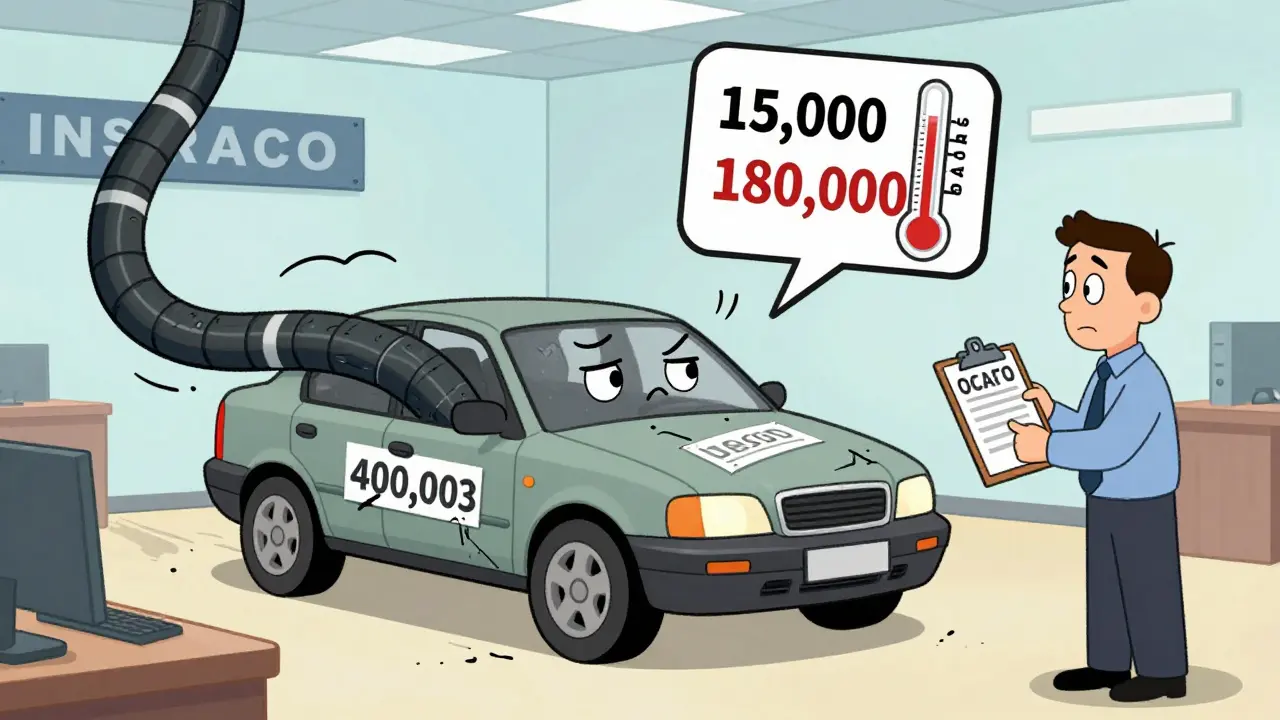 Автомобиль спорит с агентом страховой компании о размере выплаты.