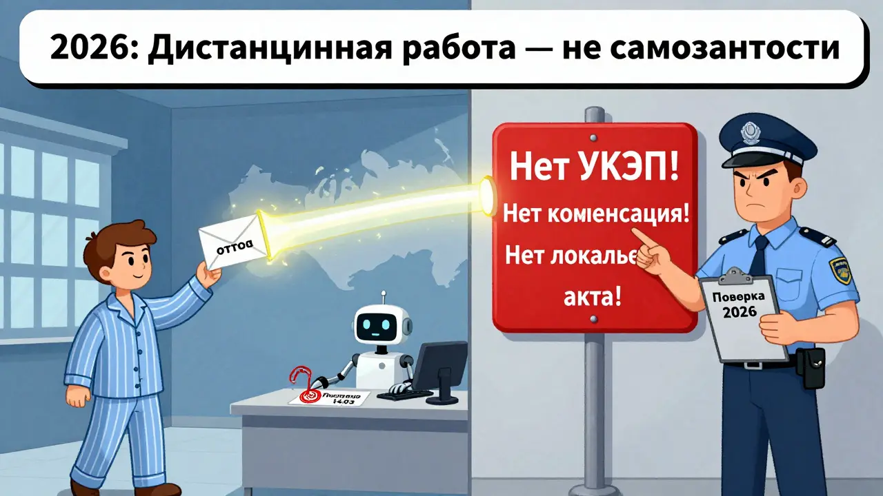 Работник отправляет отчет через цифровой канал, а инспектор проверяет соблюдение законодательства.