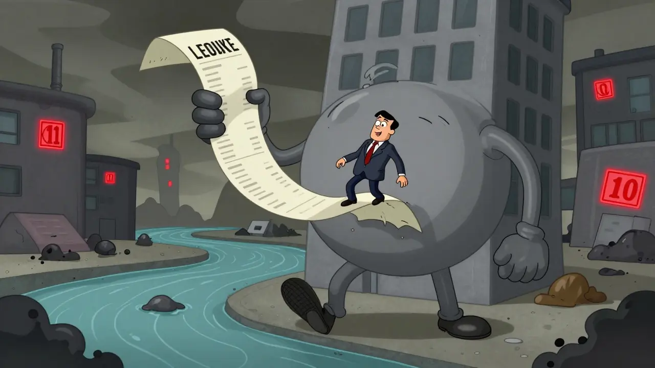 Корпоративное здание с руками и ногами получает штраф, а менеджер выталкивается из него