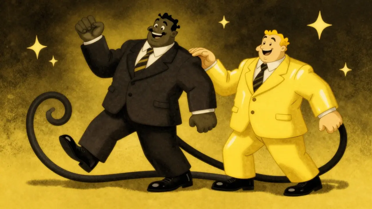 Персонаж меняет старый костюм обязательств на новый и яркий